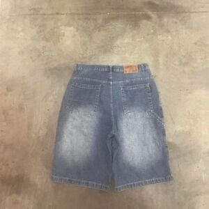 Y2K Brooklyn‎ express men's blue jorts baggy skater hiphop